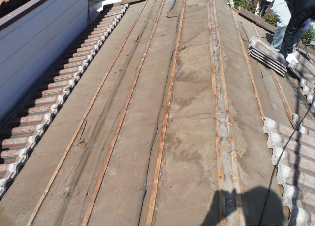 平板瓦葺き替え工事の流れ 